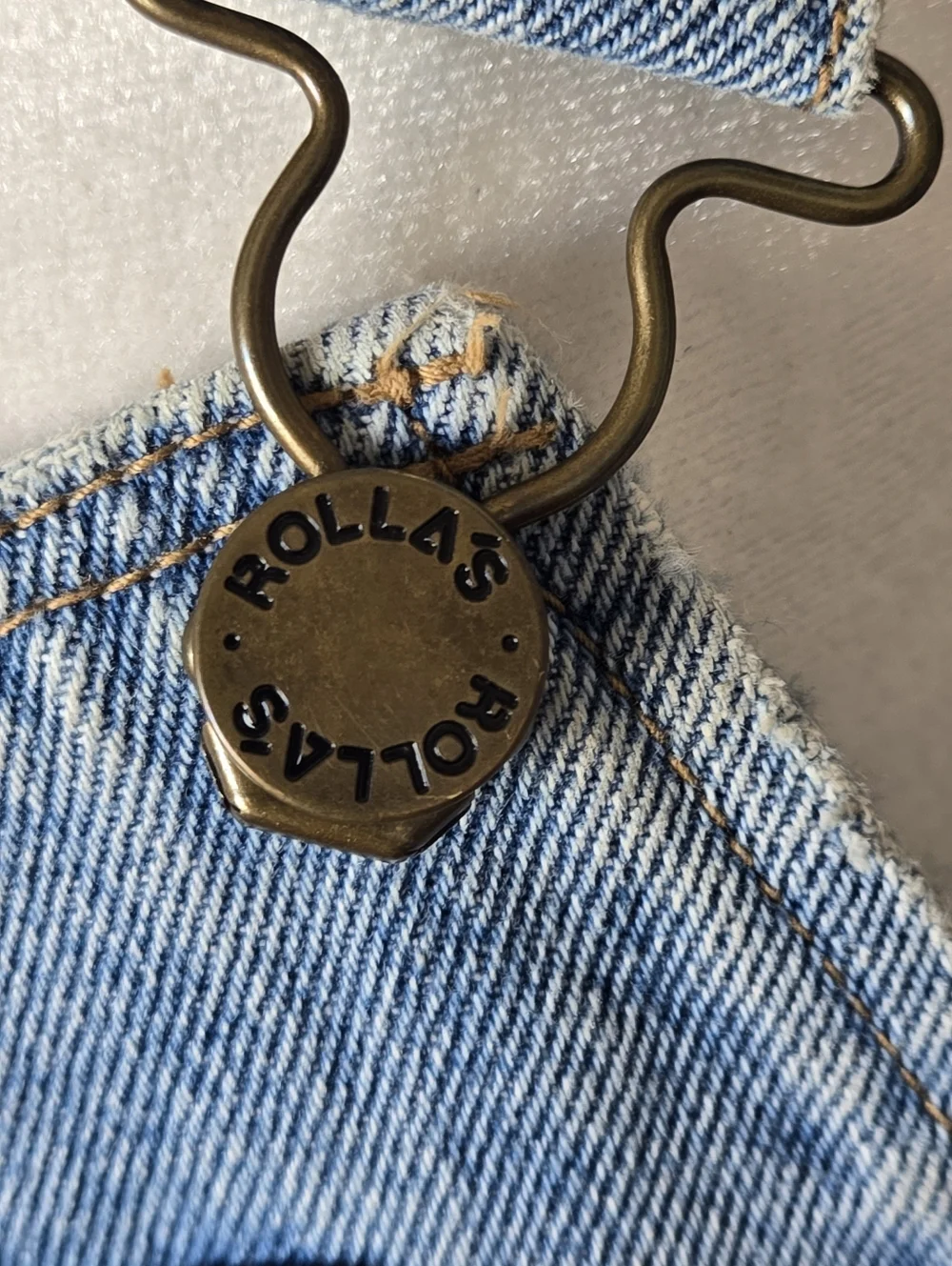Rolla's Original Short Overalls Light Blue Denim Bib Shortalls Size 14 AU/10 US